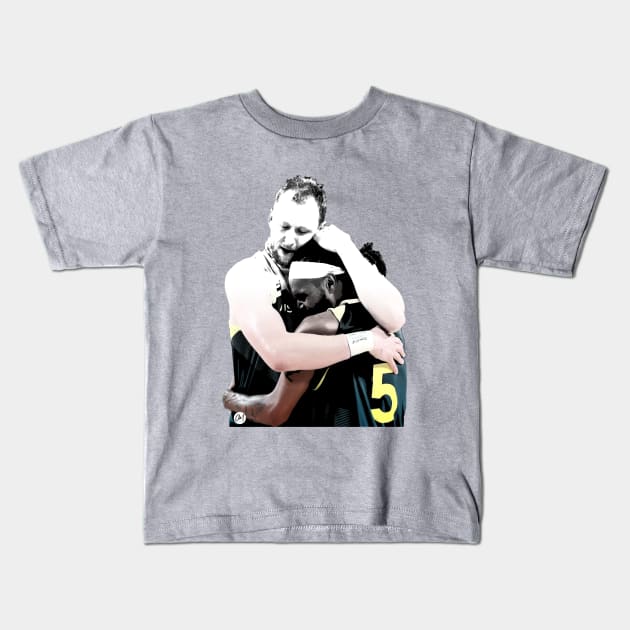 Joe and Patty - Aussie boomer's basketball legends Kids T-Shirt by CaraMia Vintage